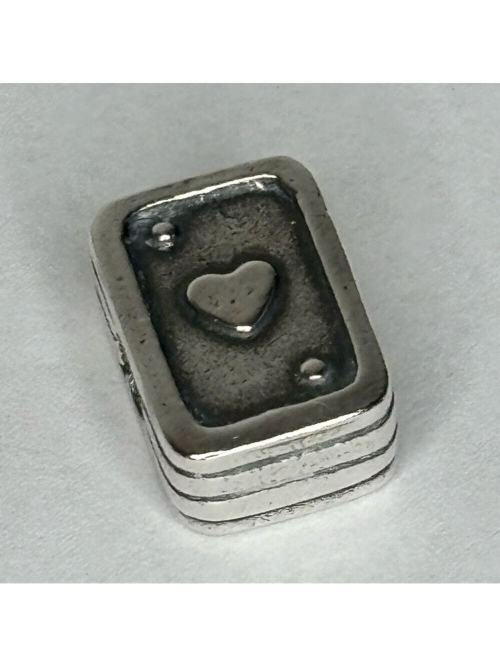TROLLBEADS Playing Cards bead charm retired sterling silver marked 925S LAA